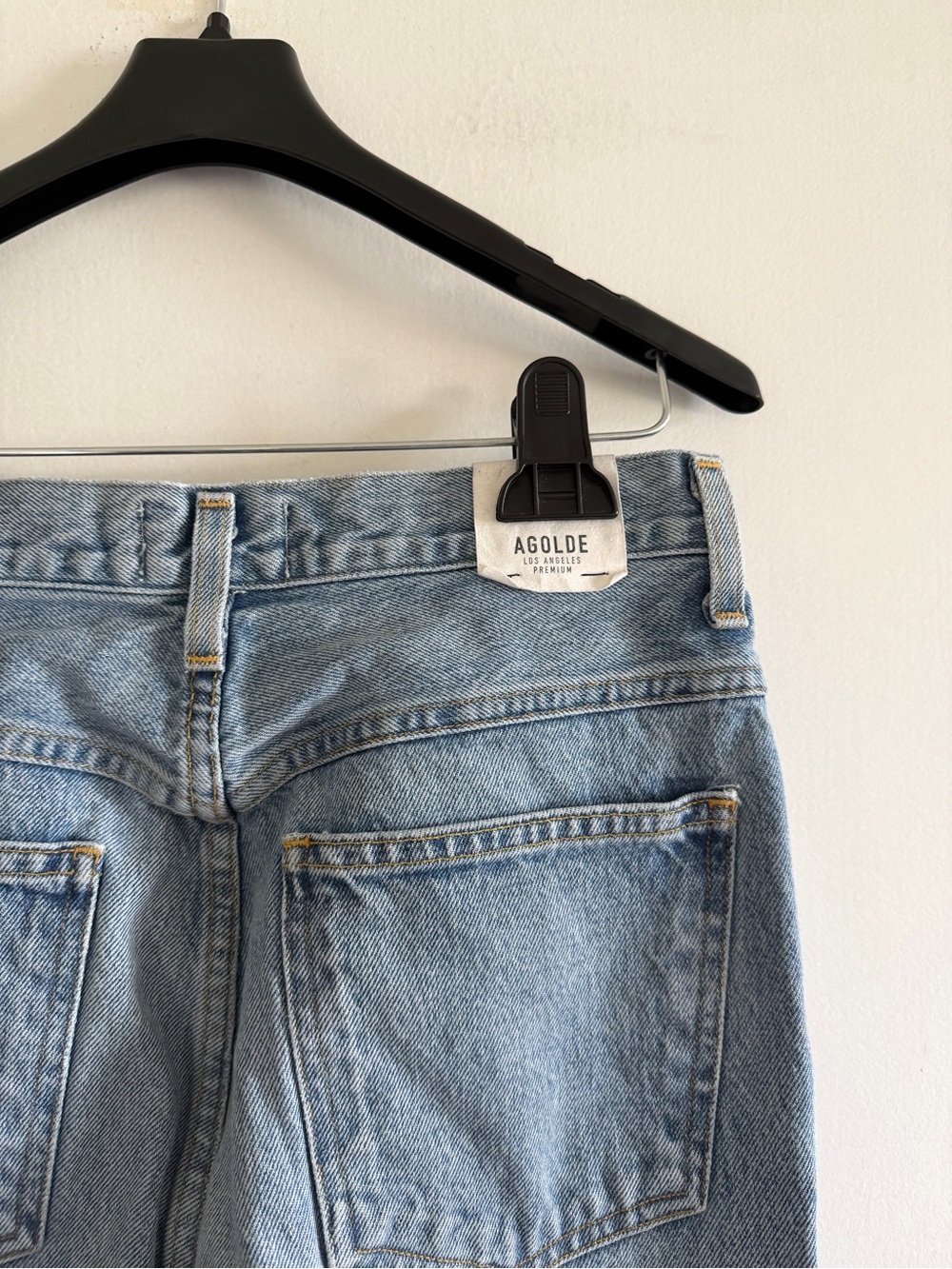 AGOLDE Lightwash Blue Denim Designer Straight Leg Pinch Waist Jeans size 27 - Picture 5 of 8